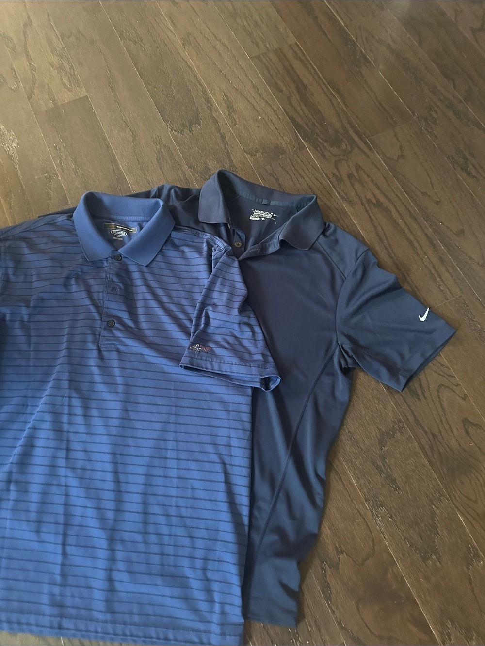 Men's Navy polo shirts in navy by Nike and Other by Greg Norman size large